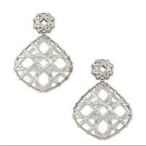 Kendra Scott Statement Earrings - Natalie Silver